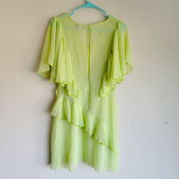 ASOS Green Asymmetrical Ruffled Sundress - Picture 2 of 3